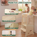 GENERAL TODDLER STANDING TOWER, HEIGHT-ADJUSTABLE STEP STOOL FOR KIDS -NATURAL - Like New