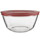 Anchor Hocking Mixing Bowl w/ Lid, 4 QT, Red - Like New
