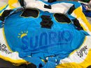 SUNRIO TOWABLE TUBES FOR BOATING, INFLATABLE RIDER - YELLOW-WHITE BLUE - Like New