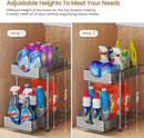 PHINOX Under Sink Organizers and Storage Kitchen 2 Pack - Silver - Like New
