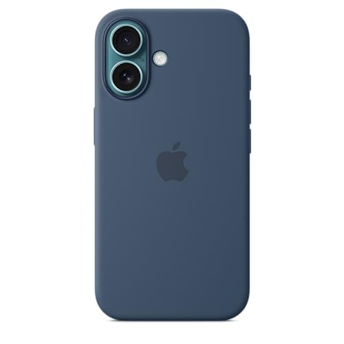 Apple iPhone 16 Silicone Case with MagSafe Camera Control MYY23ZM/A - Denim - Like New