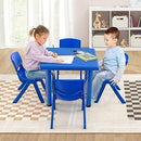 AXIDOU 24''W X 48" L KIDS TABLE - TODDLERS 1-8 YEARS OLD - GREEN - Like New