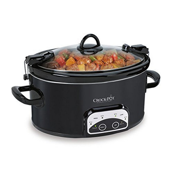 CROCK-POT PROGRAMMABLE 6 QUART SLOW COOKER BLACK 2125185 - Scratch & Dent