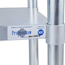 Profeeshaw Stainless Steel Prep Table NSF Backsplash Undershelf 24"×36" - Silver - Brand New