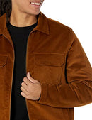 AEM20212F23 AMAZON ESSENTIALS MEN'S CORDUROY WORK JACKET - DARK CHESTNUT BROWN - Brand New