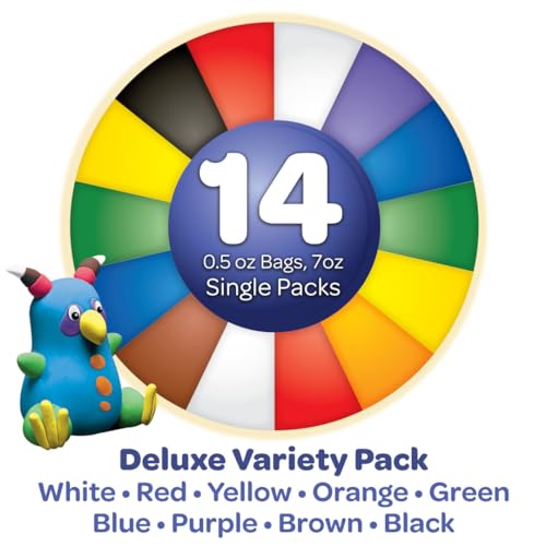 CRAYOLA MODEL MAGIC VARIETY PACK CLAY ALTERNATIVE ESSENTIAL PRESCHOOL - 14CT - Brand New