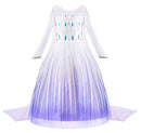 JERRIS APPAREL GIRL PRINCESS COSTUME SNOW PARTY DRESS YOUTH 8 - PURPLE/WHITE - Like New