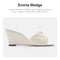 Coach Women's Emma Wedge Sandals CP910 Chalk Size 8 - Like New