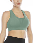 HEATHYOGA 4 PACK HIGH IMPACT SPORTS BRAS RACERBACK BRAS WOMEN M - 4 COLORS - Like New
