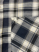BLACK HORSE WOVEN PLAID SHIRT - SIZE : MENS M - BLUE/LIGHT BLUE/WHITE/YELLOW - Brand New