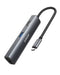 ANKER USB C HUB ADAPTER 5-IN-1 USB C ADAPTER 4K HDMI ETHERNET PORT - GRAY - Like New