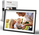 Nixplay Digital Touch Screen WiFi 15.6” Photo Frame W15P - Black/White Matte Like New