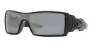 OAKLEY MENS OO9081 OIL RIG RECTANGULAR SUNGLASSES BLACK IRIDIUM POLARIZED - Like New