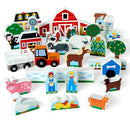 Melissa & Doug Wooden Farm and Tractor Play Set (33 Pcs) 96181 MULTI - Like New