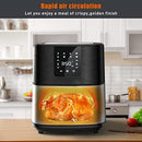 KitCook Air Fryer 7 QT Air Fryer Oven with 8 Preset Menu B0992R6YV8 - Black - Brand New