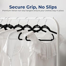 SERENELIFE SLHVEL100 VELVET HANGERS – 100 PACK, SLIM & SPACE SAVING - BLACK - Brand New