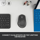 LOGITECH M720 TRIATHLON MULTI-DEVICE WIRELESS MOUSE, BLUETOOTH, USB UNIFYING - Like New
