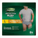 Depend Protection Plus Ultimate Underwear for Men, Large (84 Count) NEW - Brand New