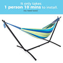LAUREL CANYON 2 PERSON HAMMOCK SPACE STEEL STAND, 450 LB CAPACITY - OASIS, STEEL - Like New