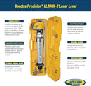 SPECTRA PRECISION LL300N-2 LASER LEVEL KIT WITH HL450 RECEIVER, YELLOW - YELLOW - Like New