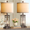 RottoGoon 27.5" Tall Farmhouse Table Lamps (Set of 2) - Bronze - Brand New