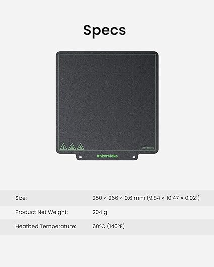 AnkerMake M5 PEI Soft Magnetic Steel Plate Double-SidedTextured - Black/Green - Like New