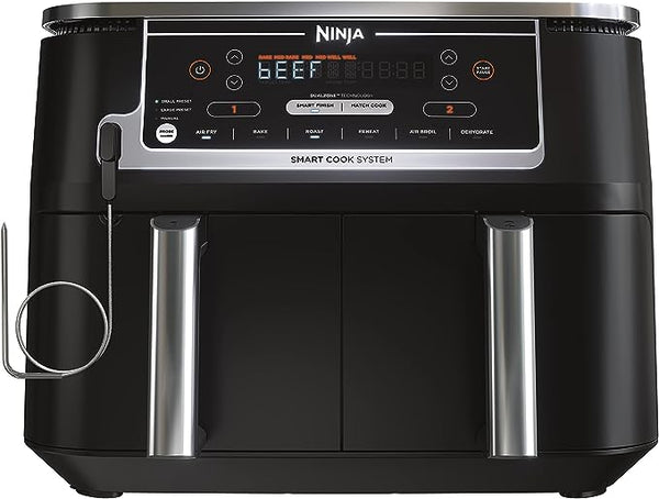 Ninja DZ550 Foodi 10 Quart 6-in-1 DualZone Smart XL Air Fryer 2 - Grey Like New