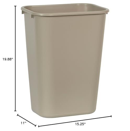 Rubbermaid Commercial Products Deskside Wastebasket/Trash Can - Beige - Like New