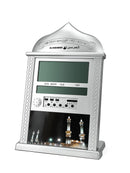 AZAN CLOCK FOR USA MODEL 4004, SILVER - Brand New