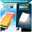 TOWPONICS 12000W 850000LM Solar Street Lights, 1152 LED, 2 Pack- BLACK - Like New