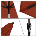 ASTELLA 11-FT ALUMINUM RED PUSH-BUTTON TILT MARKET PATIO UMBRELLA - RED - Like New