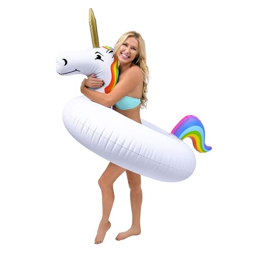 GOFLOATS UNICORN POOL FLOAT PARTY TUBE OFFICIAL PRODUCT - UNISORN - WHITE - Brand New