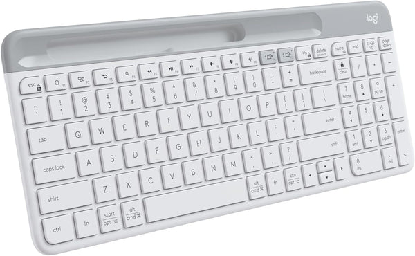LOGITECH MULTI-DEVICE SLIM WIRELESS KEYBOARD - PALE GRAY - Like New