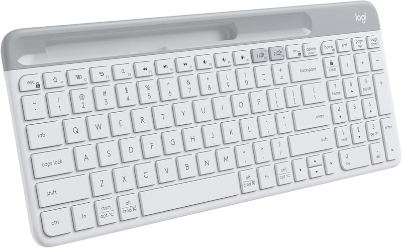 LOGITECH MULTI-DEVICE SLIM WIRELESS KEYBOARD - PALE GRAY - Like New