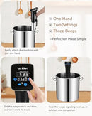 LONKION SOUS VIDE COOKER MACHINE TEMPERATURE CONTROL 1100W IPX7 - BLACK - Like New