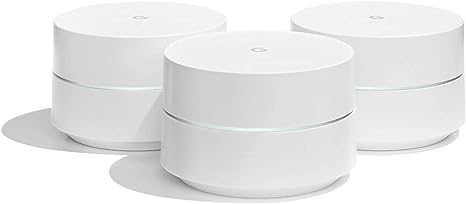 Google WiFi 3-Pack Router Replacement Whole Home Coverage NLS-1304-25 - White Like New