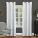 Sun Zero Easton Energy Saving Blackout Grommet Curtain Panel 40" x 84"Dove White - Like New
