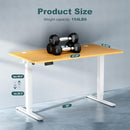 SMUG STANDING DESK, 48" x 24" INCH, ELECTRIC HEIGHT ADJUSTABLE - OAK - Like New