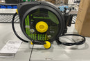 AOKIA RETRACTABLE GARDEN HOSE REEL 100 FT X 1/2"  GARDEN HOSE - BLACK HOSE - Like New