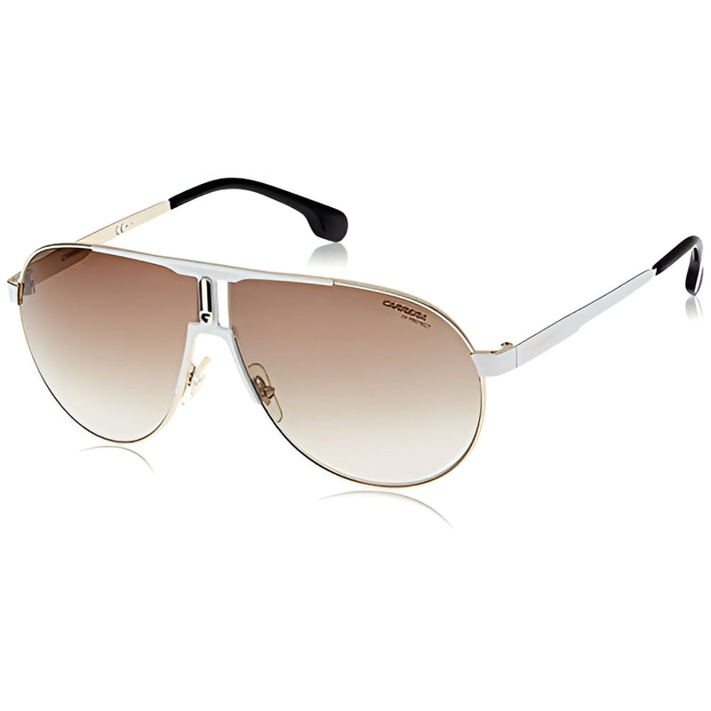CARRERA METAL AVIATOR SUNGLASSES, WHITE GOLD FRAME BROWN GRADIENT LENSES, 66MM - Like New