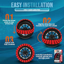 ISSE CLASSIC SNOW SOCKS FOR TIRES SIZE 62 USC60062 RED - Brand New