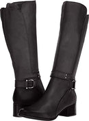 Naturalizer Womens Dane Leather Tall Riding Boots Black 8 Wide - C,D,W - Like New
