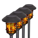 HECARIM Solar Lights Outdoor, 4 Pack Solar Pathway Lights, LED - Pattern D - Brand New