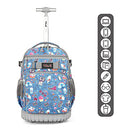 TILAMI ROLLING BACKPACK 18 INCH WHEELED LAPTOP COLLEGE STUDENT - BLUE JEANS - Like New