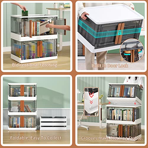 HAIXIN PLASTIC STORAGE CONTAINERS STACKABLE CLOSET ORGANIZERS AND STORAGE WHITE - Like New