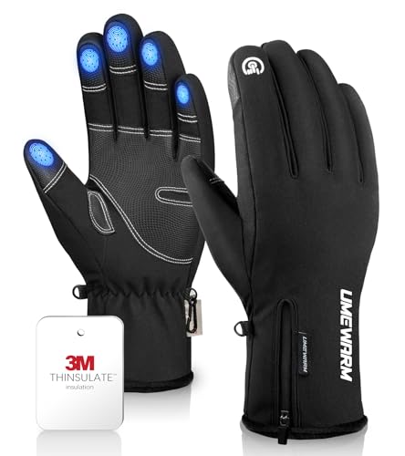 UMEWARM -10℉ WATERPROOF WINTER GLOVES MEN M WOMEN M - BLACK - Like New