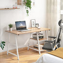 Trestle Desk with 2 Shelves Soges 47 inches Reversible Storage Desk - Brown - Brand New