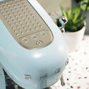 SMEG MANUAL ESPRESSO MACHINE 15 BARS OF PRESSURE STAINLESS STEEL - PASTEL BLUE - Like New