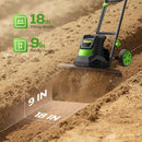 1800W 15A Corded Electric Tiller for Gardening and Soil Cultivation - Black - Like New