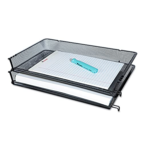 UNIVERSAL 20012 MESH STACKABLE SIDE LOAD TRAY, LEGAL, 20012 - BLACK - Brand New